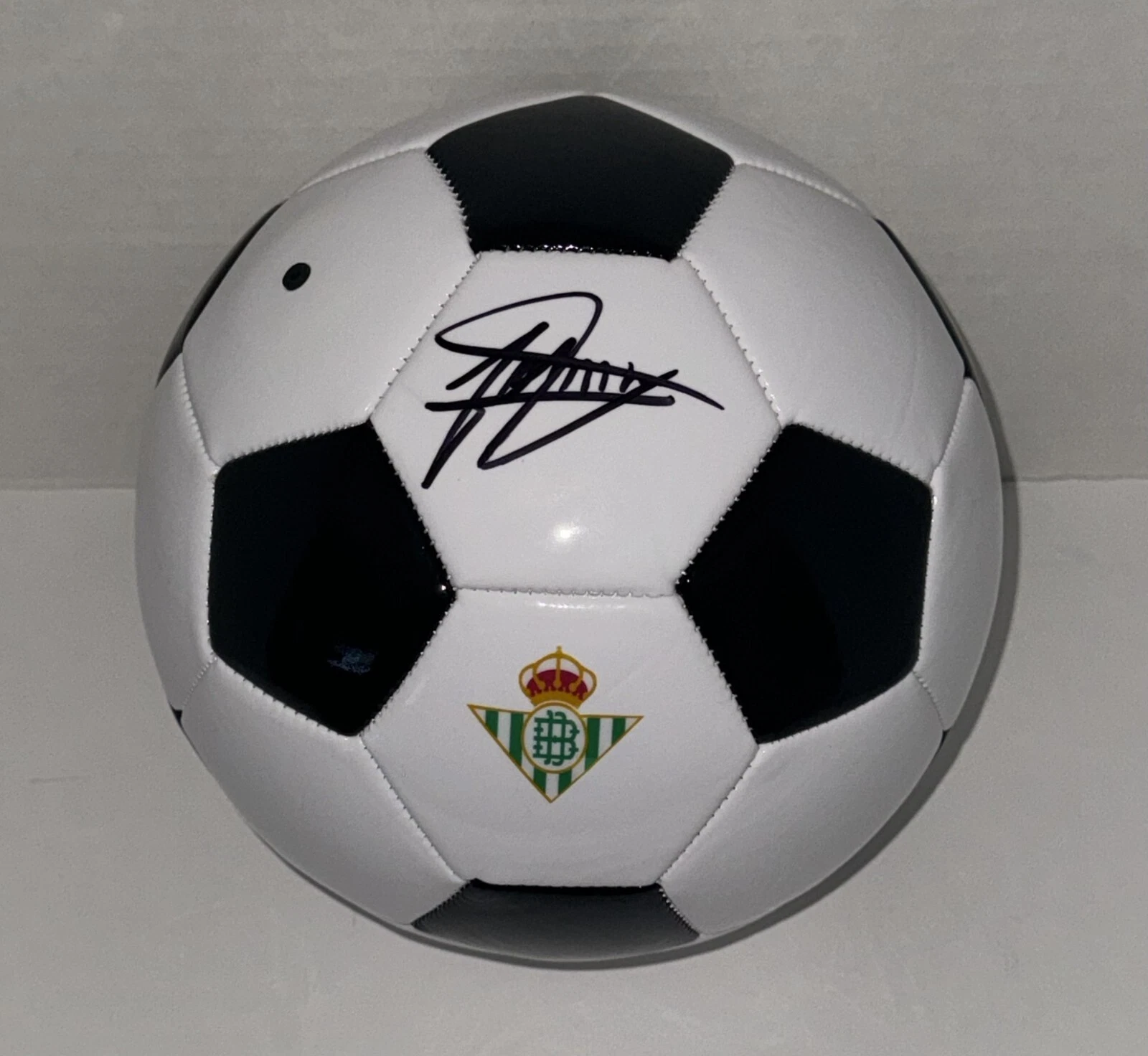JOHNNY CARDOSO SIGNED SOCCER BALL REAL BETIS AUTOGRAPHED