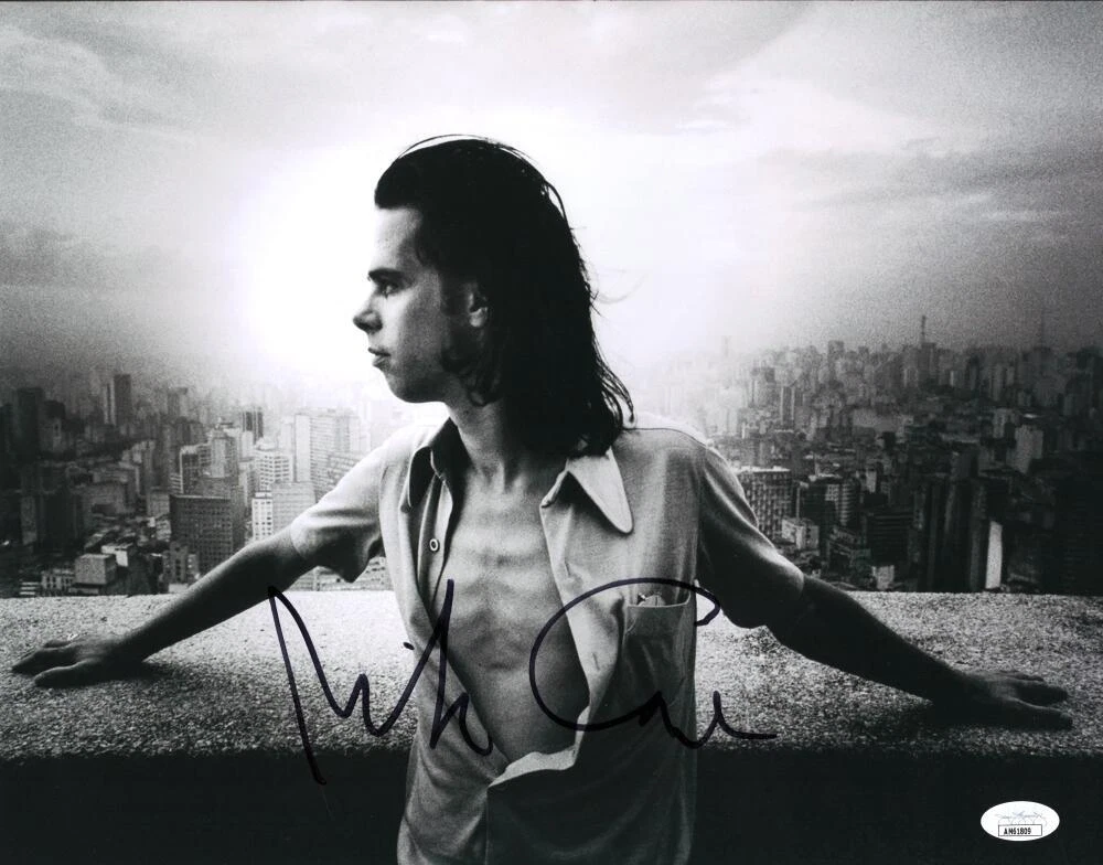 Nick Cave Signed Autograph 11x14 Photo and the Bad Seeds - Wild God w/ JSA COA