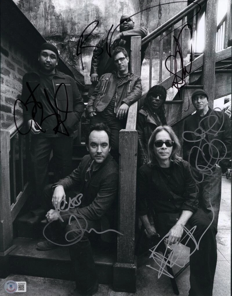 Dave Matthews Band x6 Signed Autograph 11x14 Photo Dave Boyd Carter+ Beckett COA