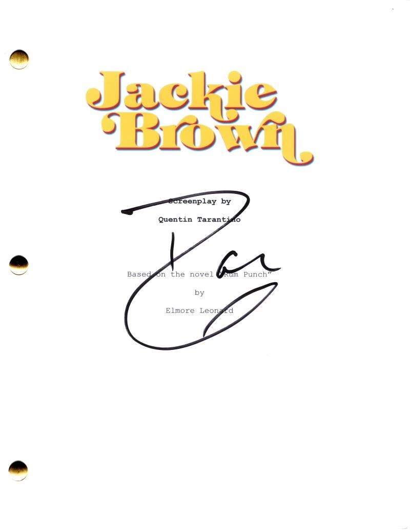 Pam Grier Signed Autograph Jackie Brown Full Movie Script by Quentin Tarantino