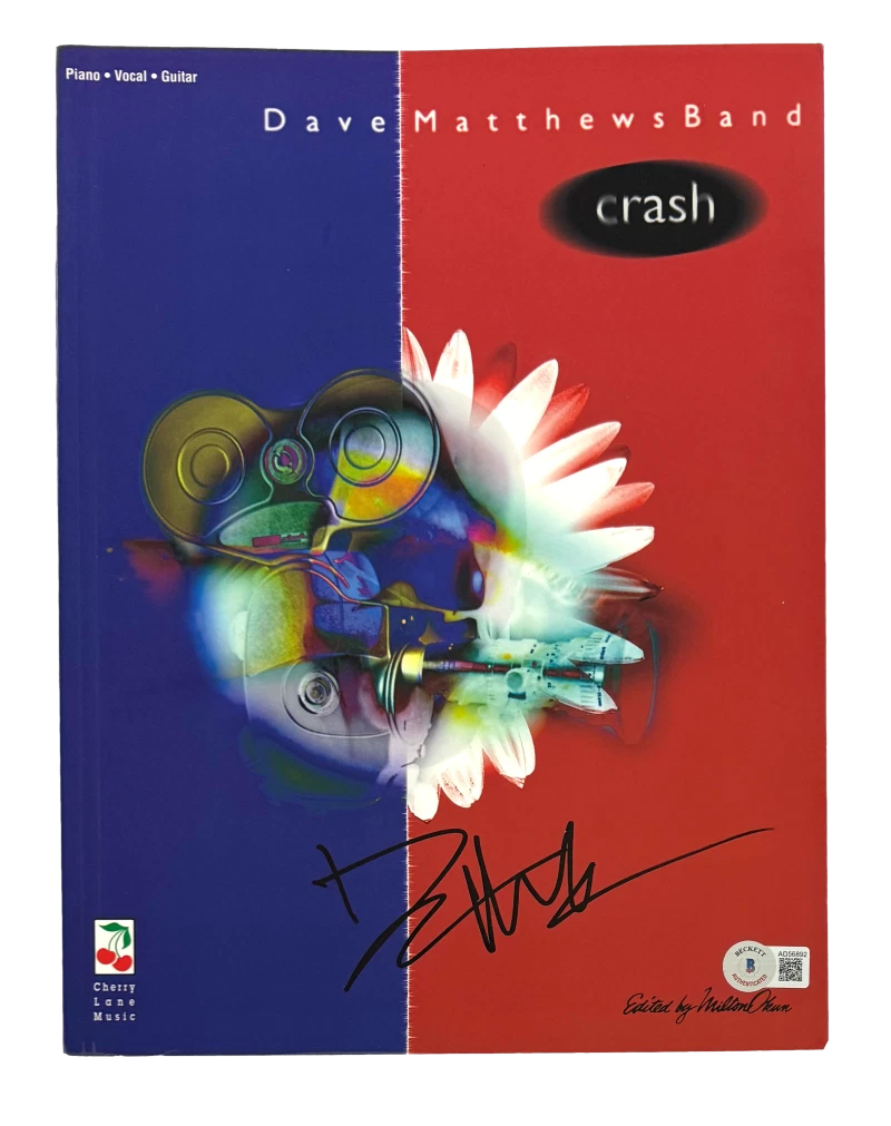 Dave Matthews Signed Autograph Crash Sheet Music Book Band Songbook Beckett COA