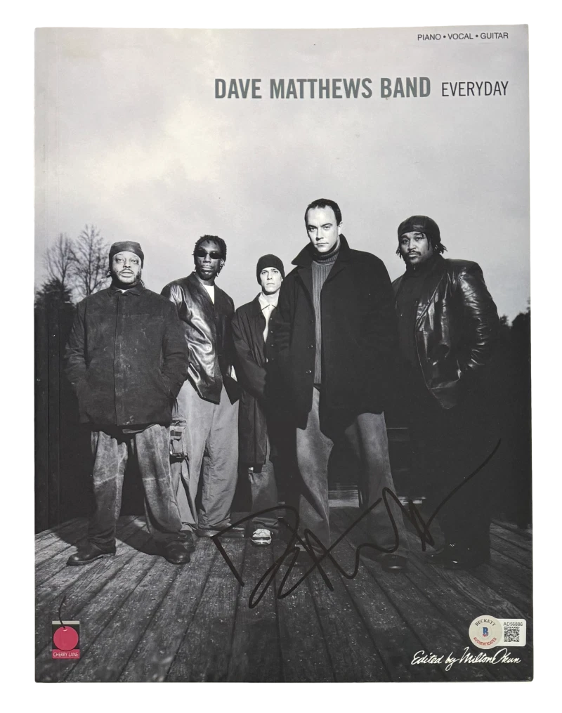 Dave Matthews Signed Autograph Everyday Sheet Music Book Songbook Beckett COA