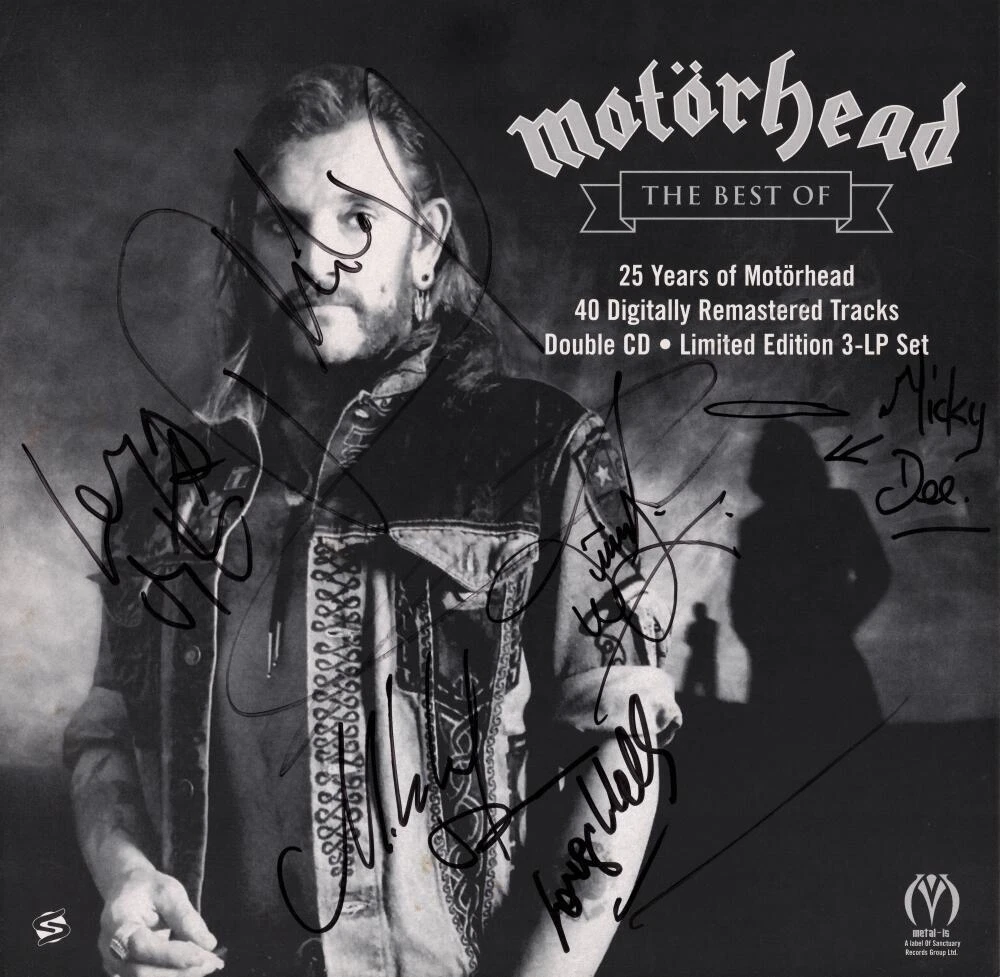 Motorhead x5 Signed Autograph 12x12 Album Insert - Lemmy Kilmister Wurzel +3 JSA