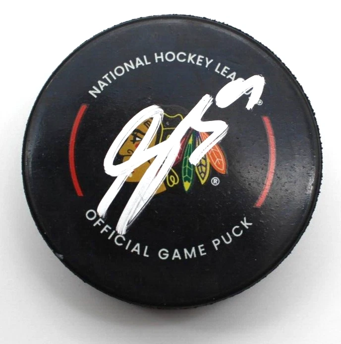 Sacha Boisvert Signed Chicago Blackhawks Game Hockey Puck w/PSA DNA AO25948
