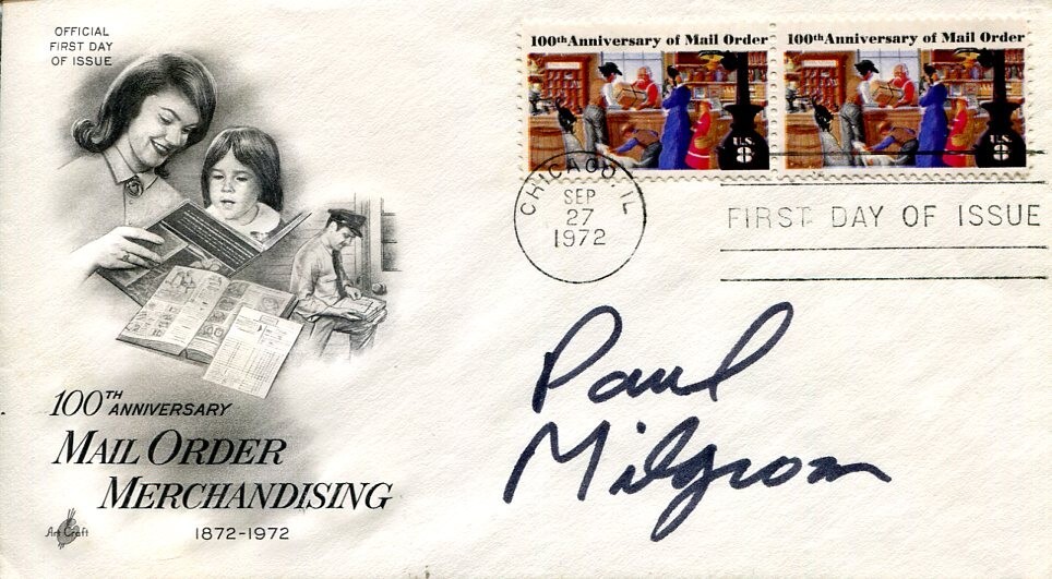 Paul Milgrom 2020 Nobel Prize Economics Stanford University Signed Autograph FDC