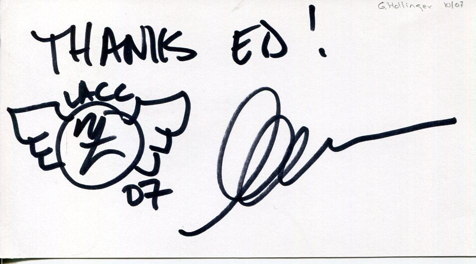 Gard Hollinger Custom Arch Motorcycle Builder Designer Signed Autograph