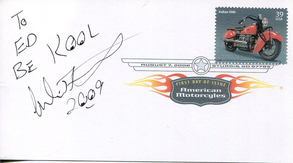 Arlin Fatland 2 Wheelers Motorcycle Biker Custom Bike Builder Signed Autograph