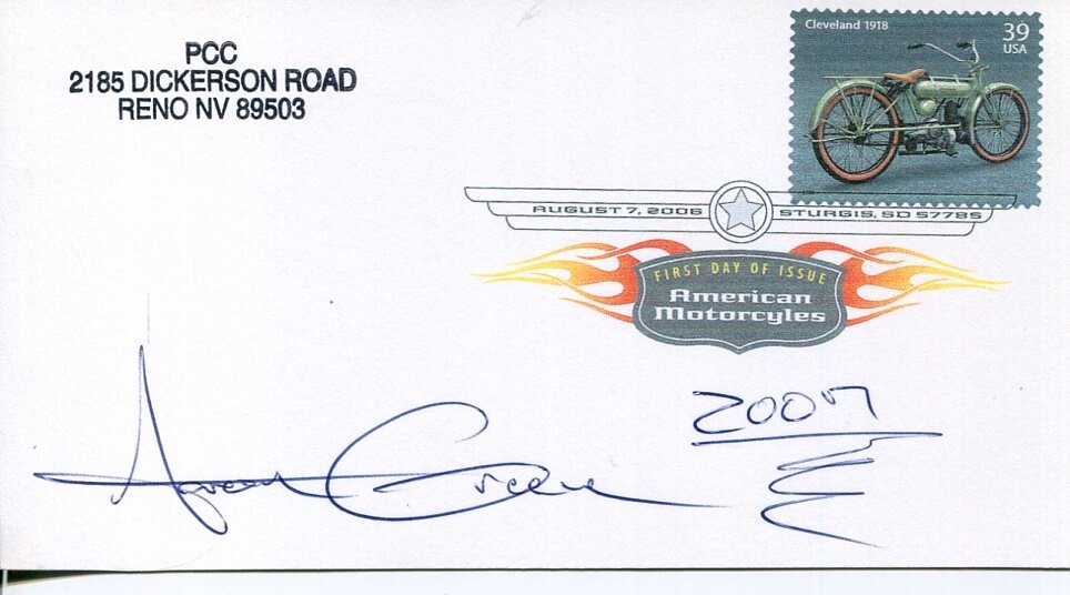 Aaron Greene Paramount Cycles Motorcycle Custom Bike Builder Signed Autograph