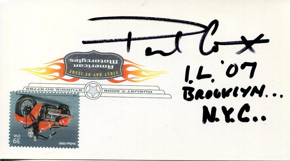 Paul Cox Cycles Custom Motorcycle Chopper Builder Bike Signed Autograph