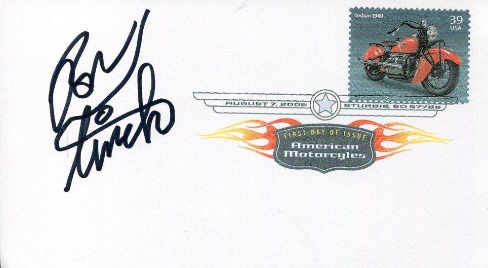 Ron Finch Motorcycle Biker Custom Bike Builder Designer Signed Autograph