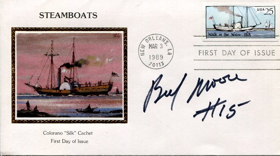 Bud Moore NASCAR Owner HOF WWII Veteran Battle of the Bulge Signed Autograph FDC