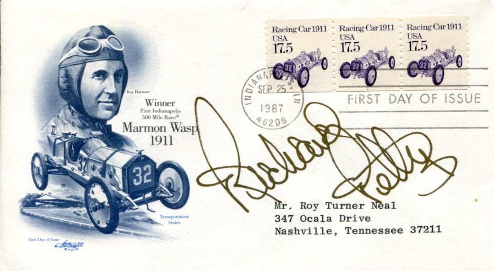 Richard Petty NASCAR Hall of Fame HOF Disney Cars Voice Signed Autograph FDC