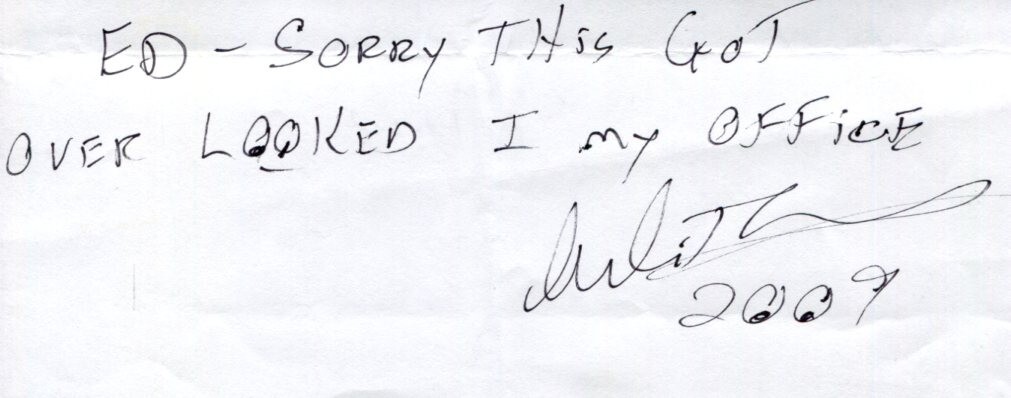 Arlin Fatland 2 Wheelers Motorcycle Biker Custom Bike Builder Signed Autograph