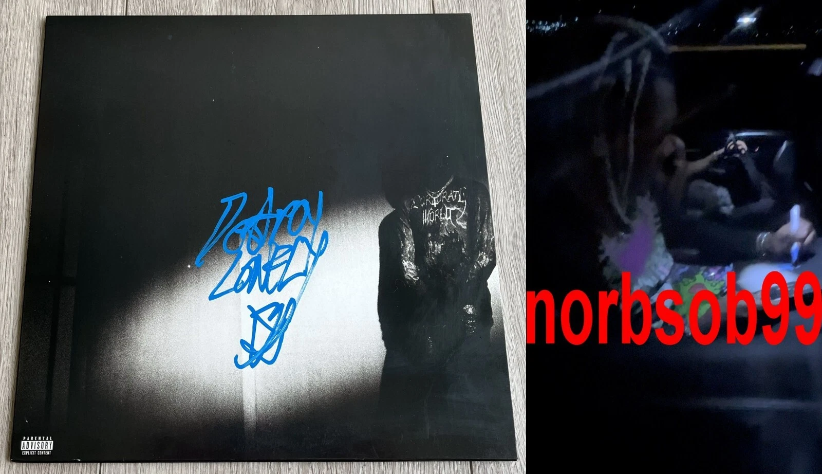 DESTROY LONELY SIGNED NO STYLIST VINYL ALBUM LP w/EXACT VIDEO PROOF BECKETT COA
