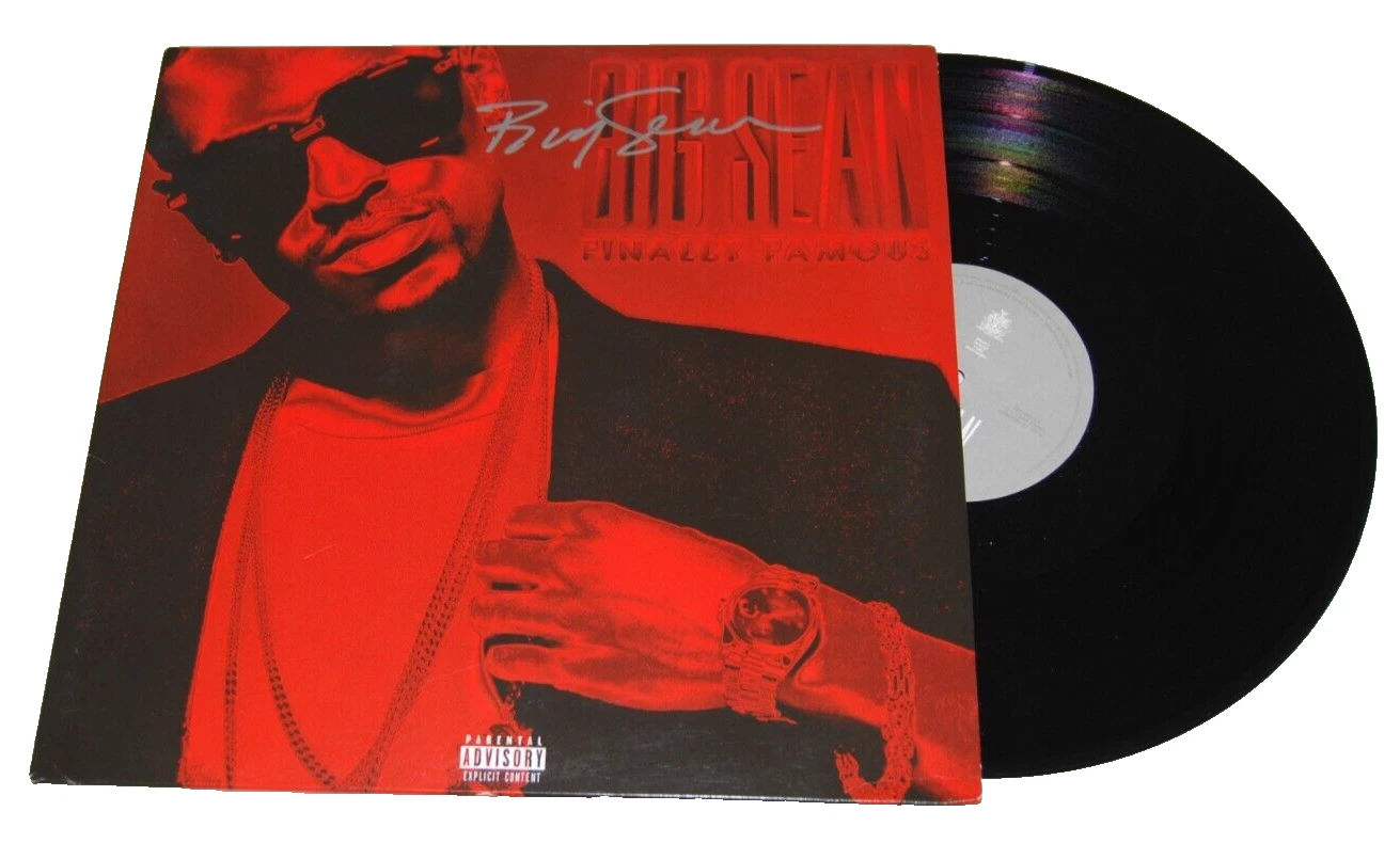 BIG SEAN signed (FINALLY FAMOUS) My Last Vinyl Record Album LP BECKETT BN71182