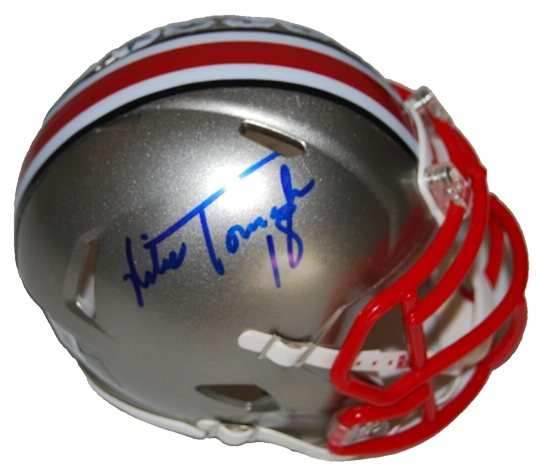 MIKE TOMCZAK signed (OHIO STATE BUCKEYES) mini football helmet BECKETT BP30748