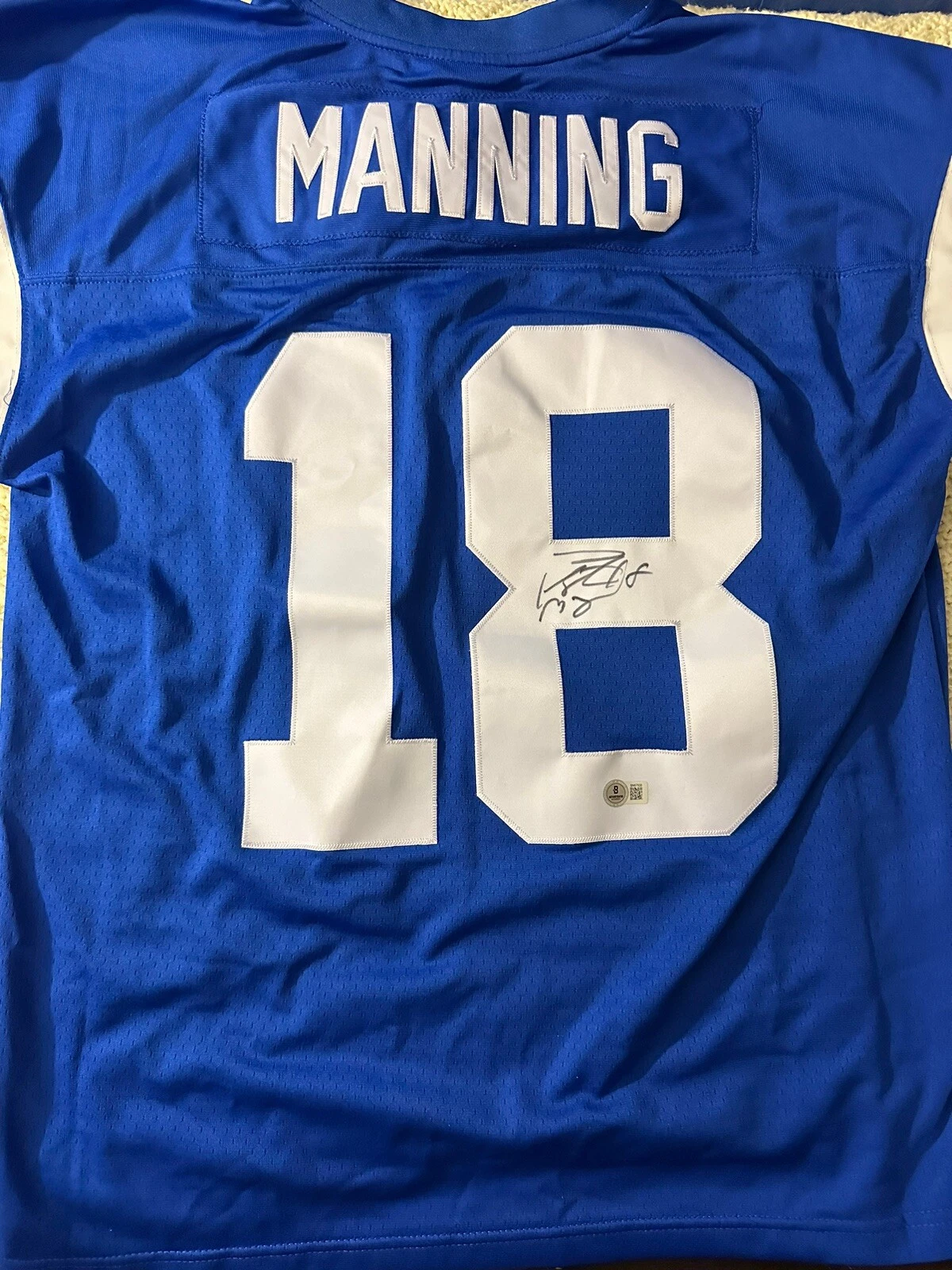 Peyton Manning SIGNED Authenic M & Ness Jersey L BAS Authentication COA