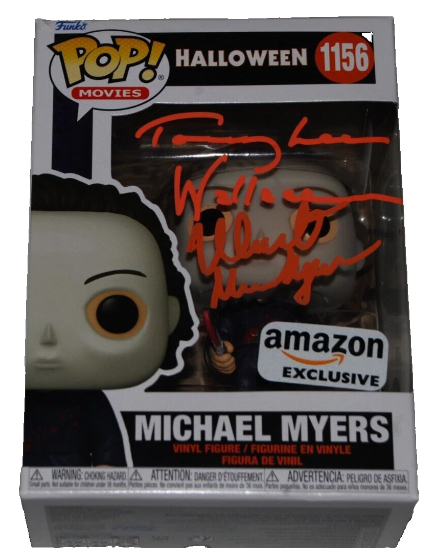 NICK CASTLE & TOMMY LEE WALLACE signed (HALLOWEEN) Funko pop #1156 BAS 1W002775