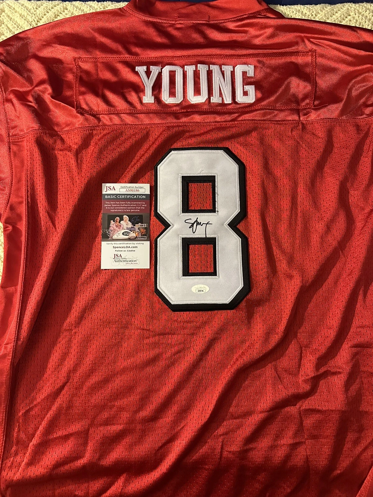 Steve Young SIGNED 49ers Jersey Stitched XL JSA Authentication COA Autographed