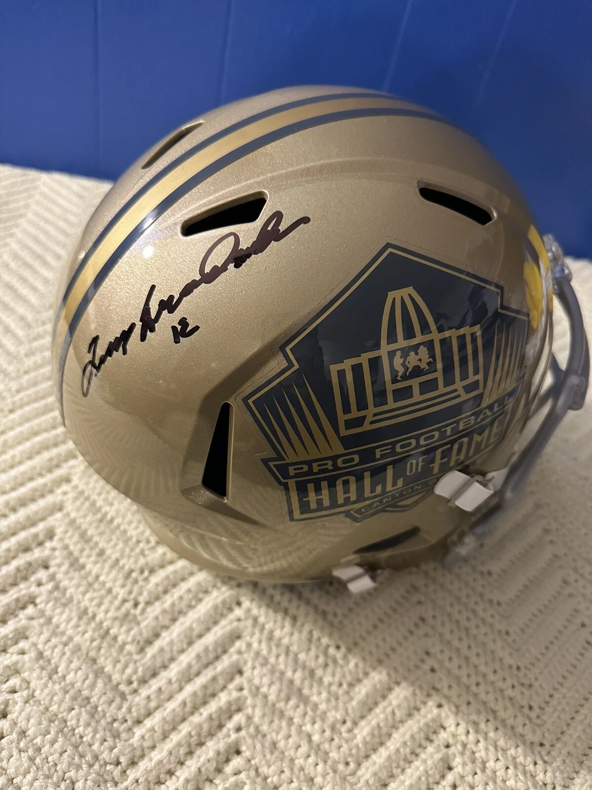 Terry Bradshaw Signed Full Size Replica Helmet HOF 89 F/S BAS Authentication COA