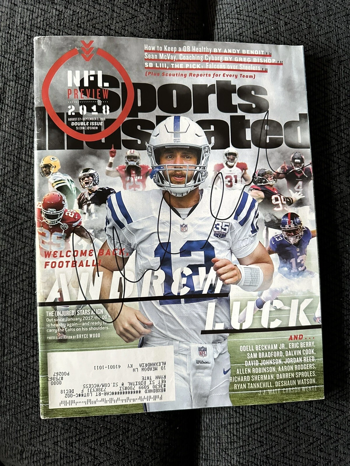 Andrew Luck signed Indianapolis Colts Sports Illustrated Autograph