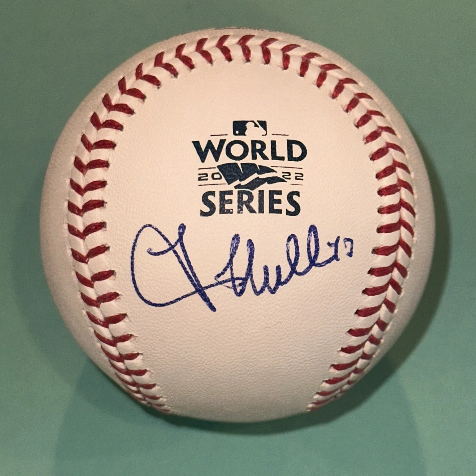 LANCE McCULLERS JR (Astros) Signed Official 2022 WORLD SERIES Baseball Beckett