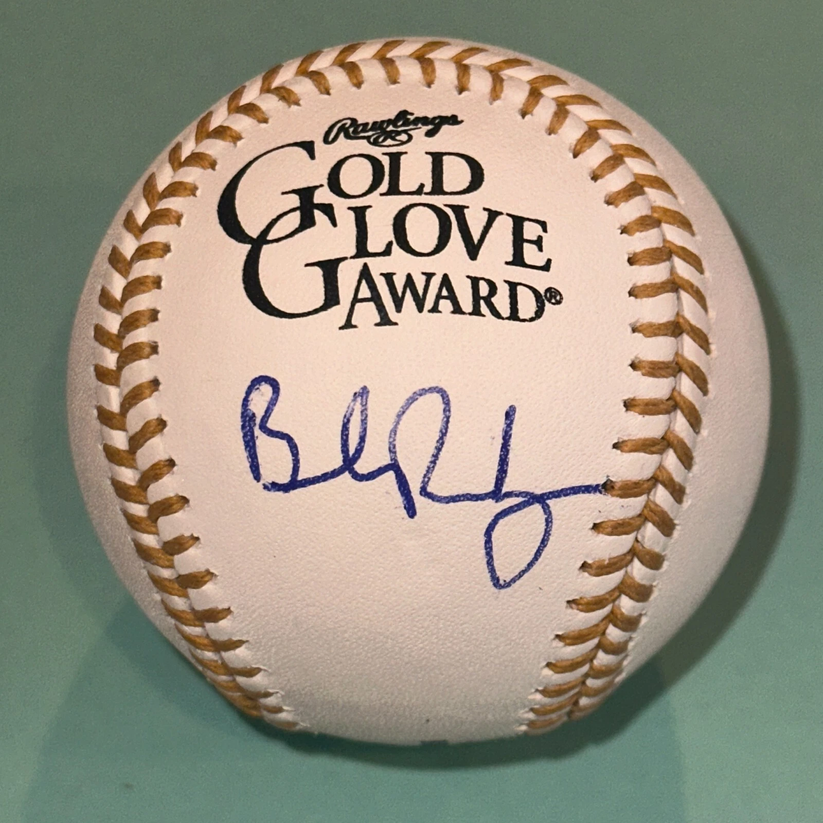 BRENDAN RODGERS (Rockies) Signed Official GOLD GLOVE Baseball Beckett (BAS)