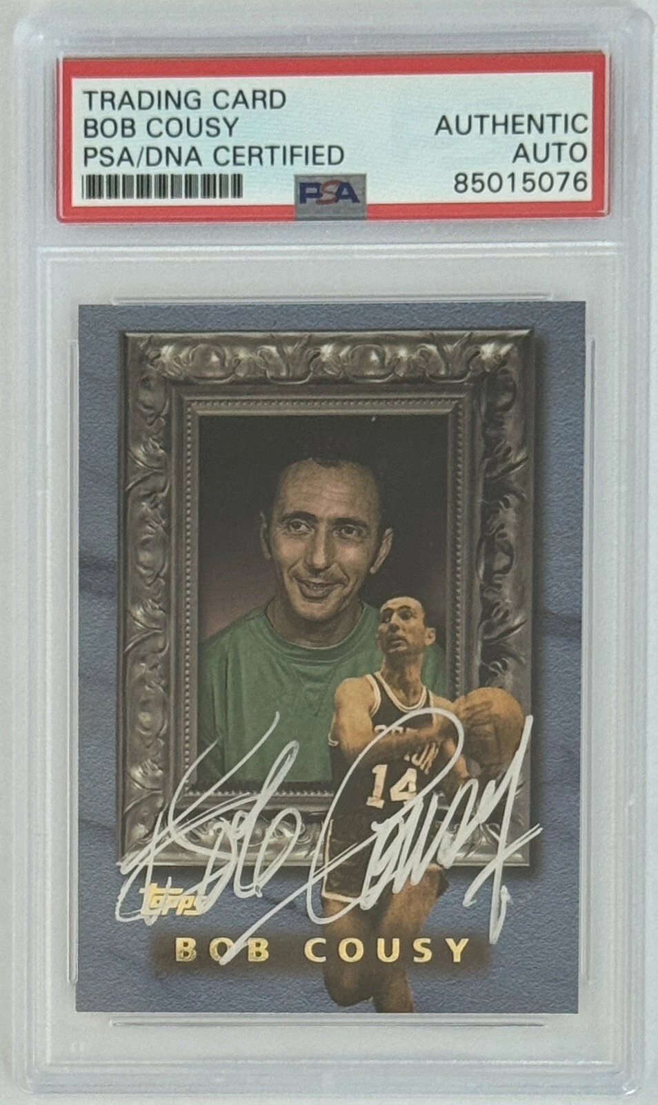 1999 Topps Classics Bob Cousy Signed PSA DNA Autographed Card HOF Boston Celtics