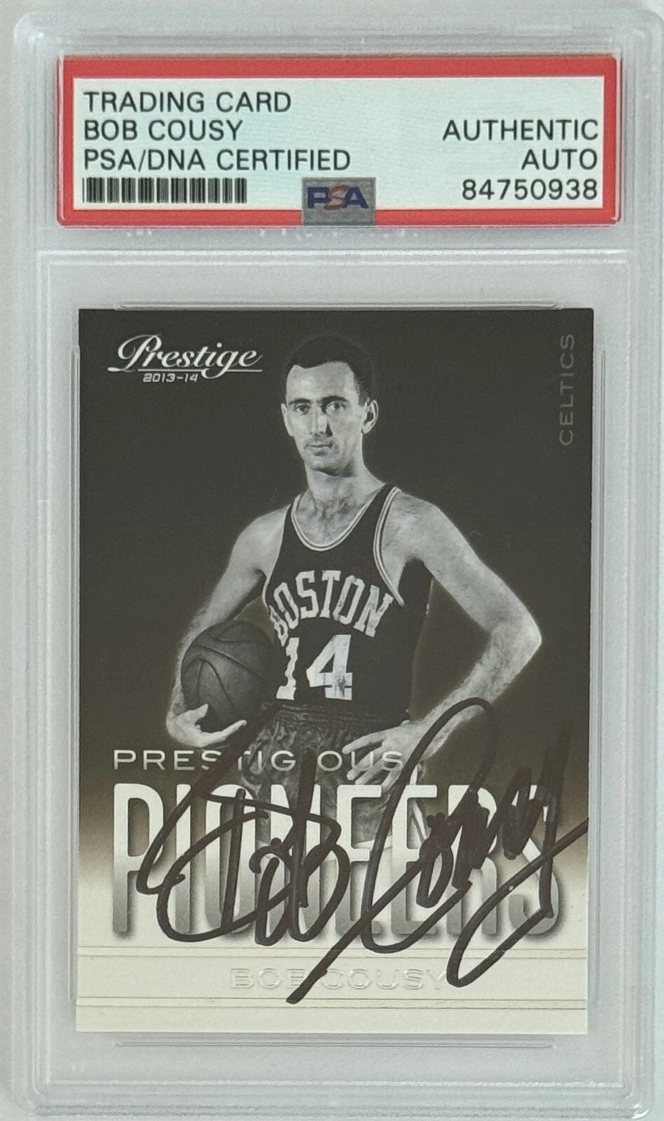 2013 Panini Prestige Bob Cousy Signed PSA DNA COA Autograph HOF Boston Celtics