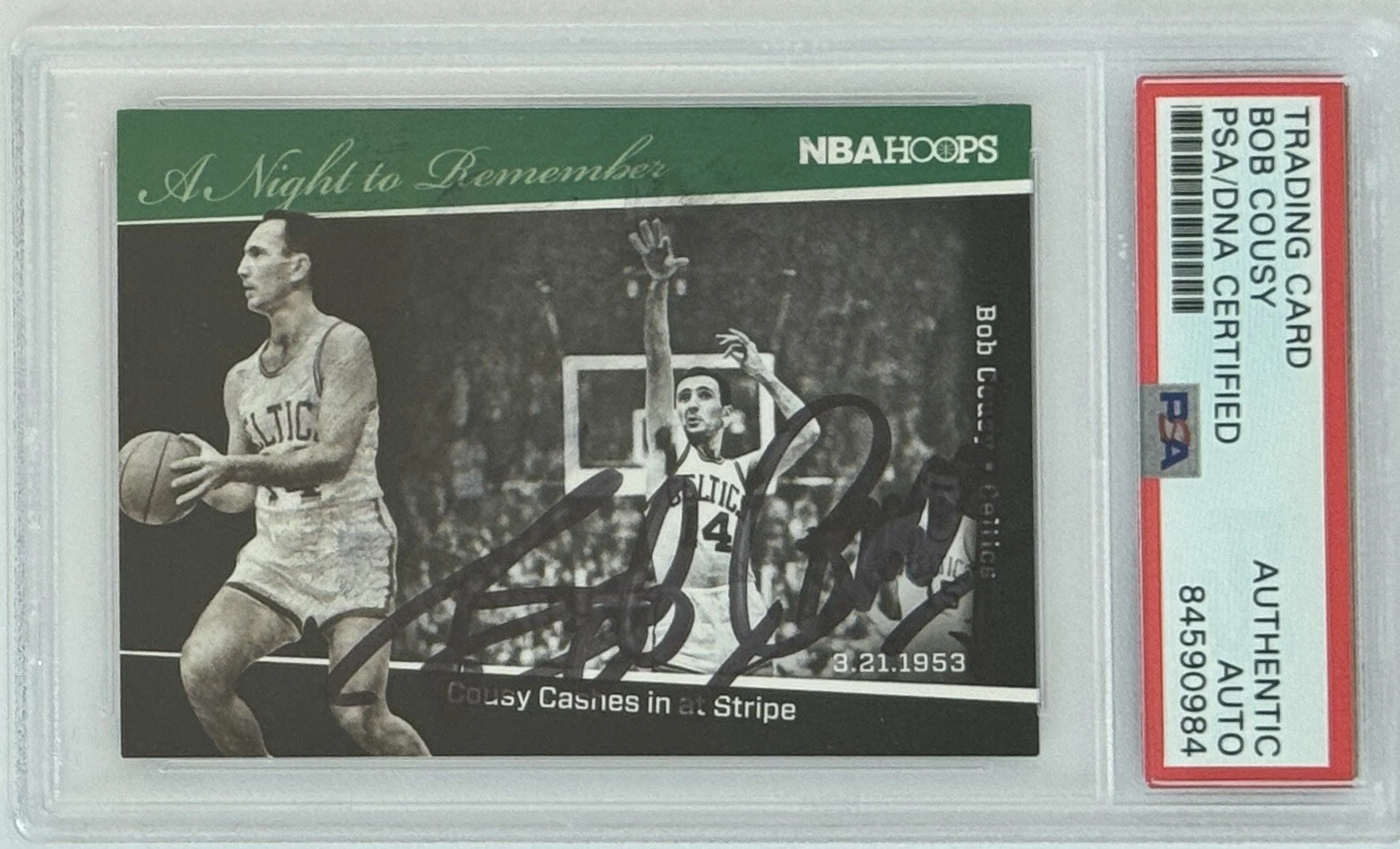 2012 Panini NBA Hoops Bob Cousy Signed PSA DNA COA Autograph HOF Boston Celtics