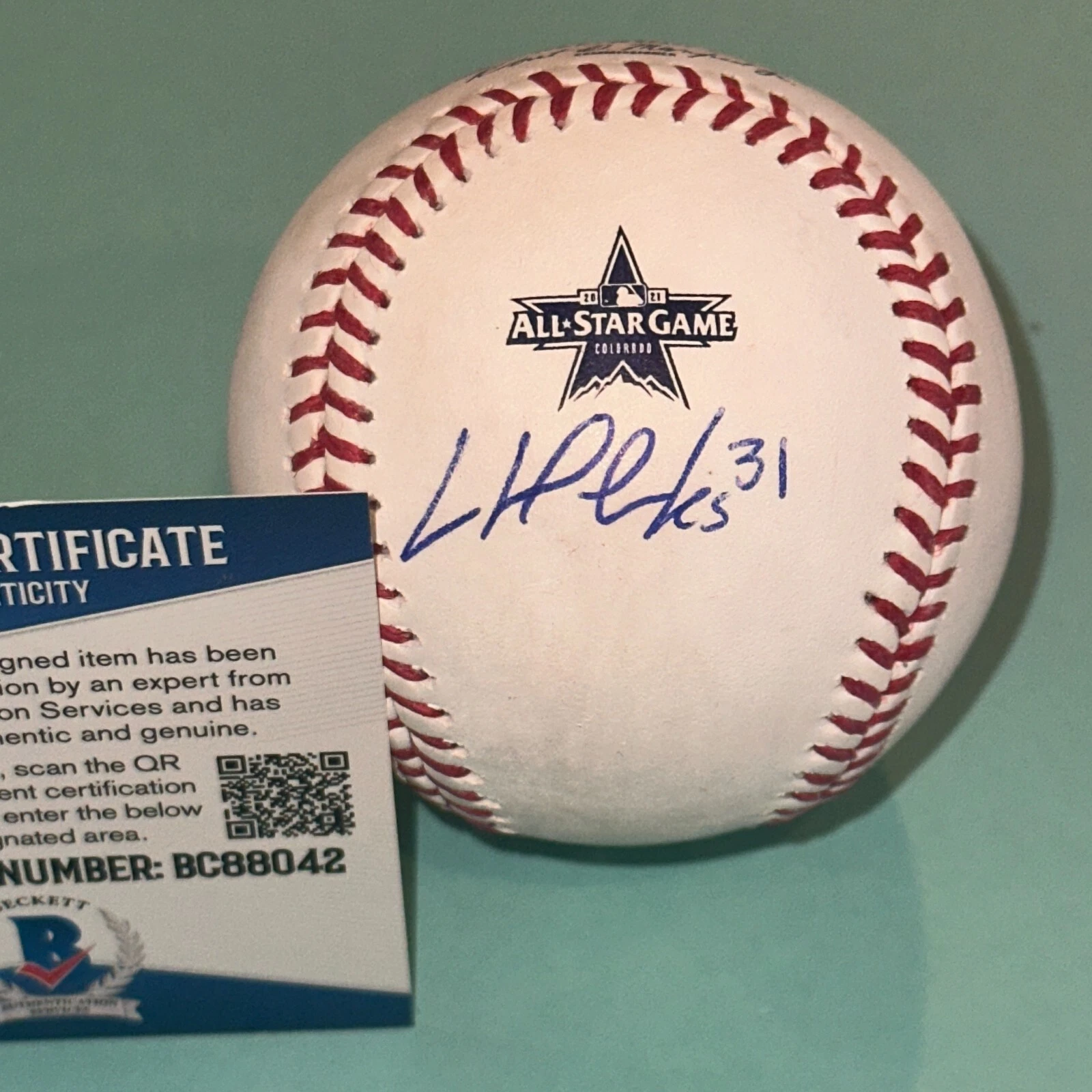 LIAM HENDRIKS (White Sox) Signed Official 2021 ALL-STAR Baseball Beckett (BAS)