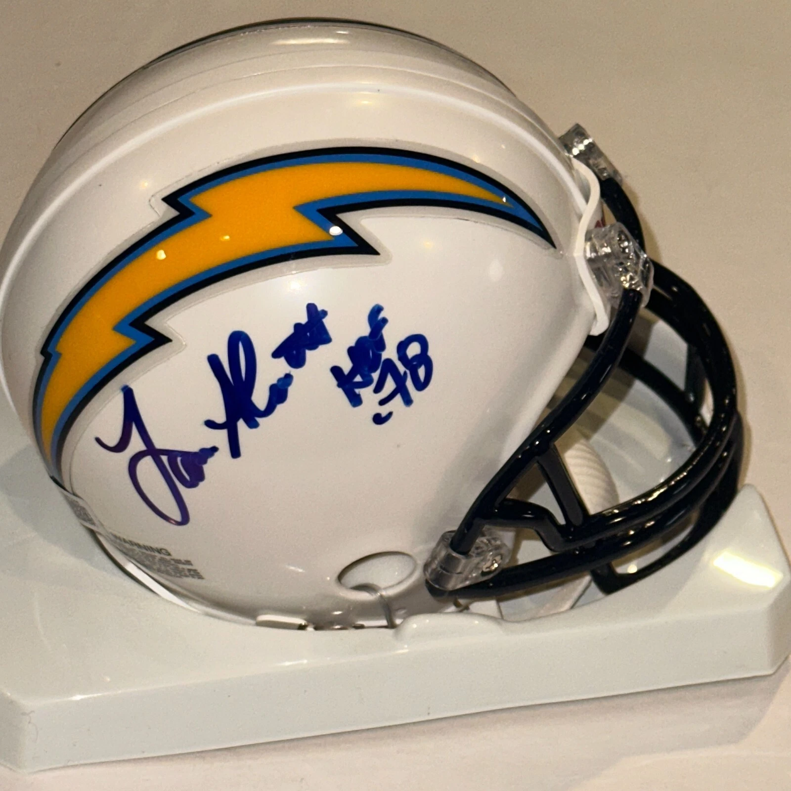 LANCE ALWORTH Signed San Diego CHARGERS VSR4 Mini-helmet Beckett (BAS) w/ HOF