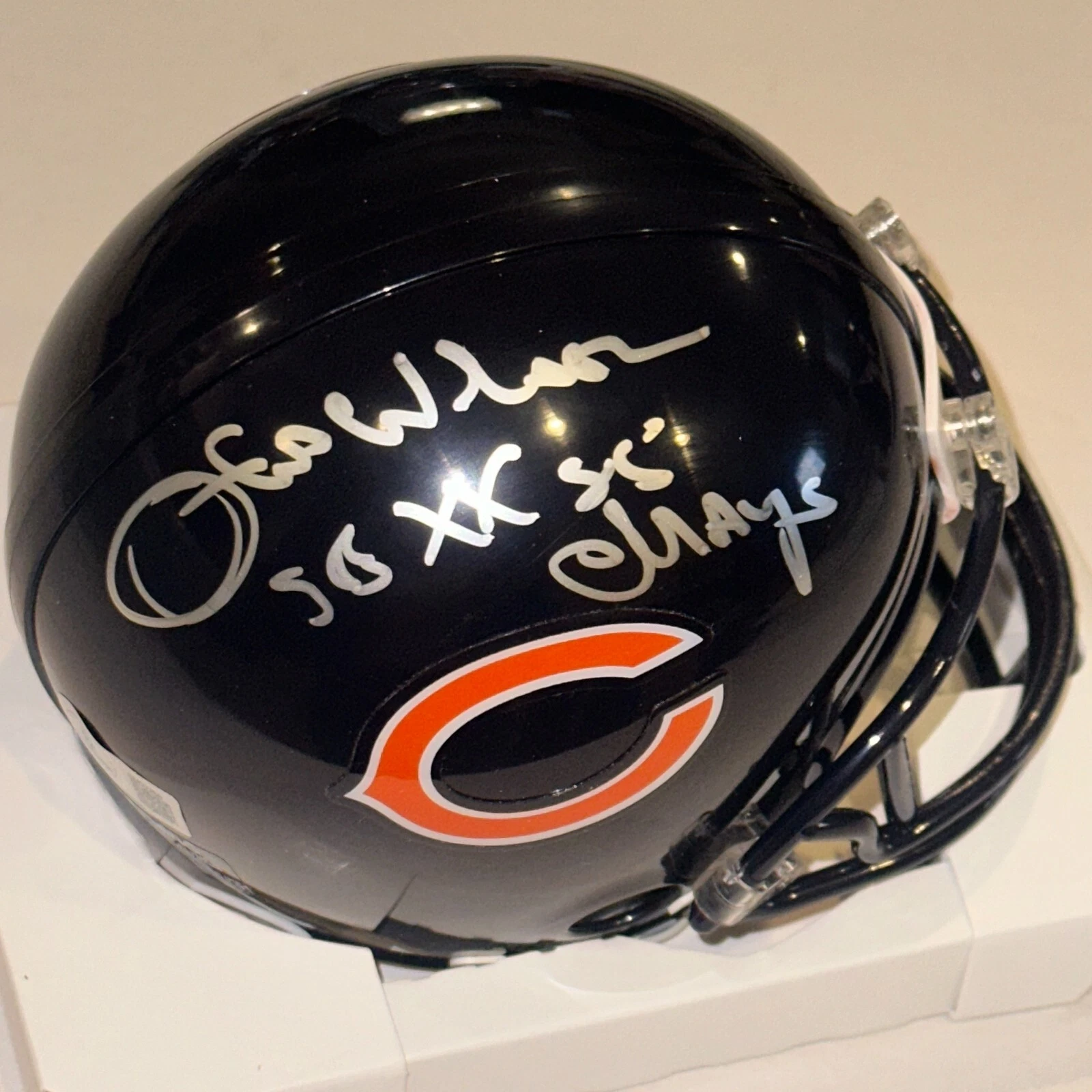 OTIS WILSON Signed Chicago BEARS VSR4 Mini-helmet Beckett (BAS) w/ SBXX Inscrip