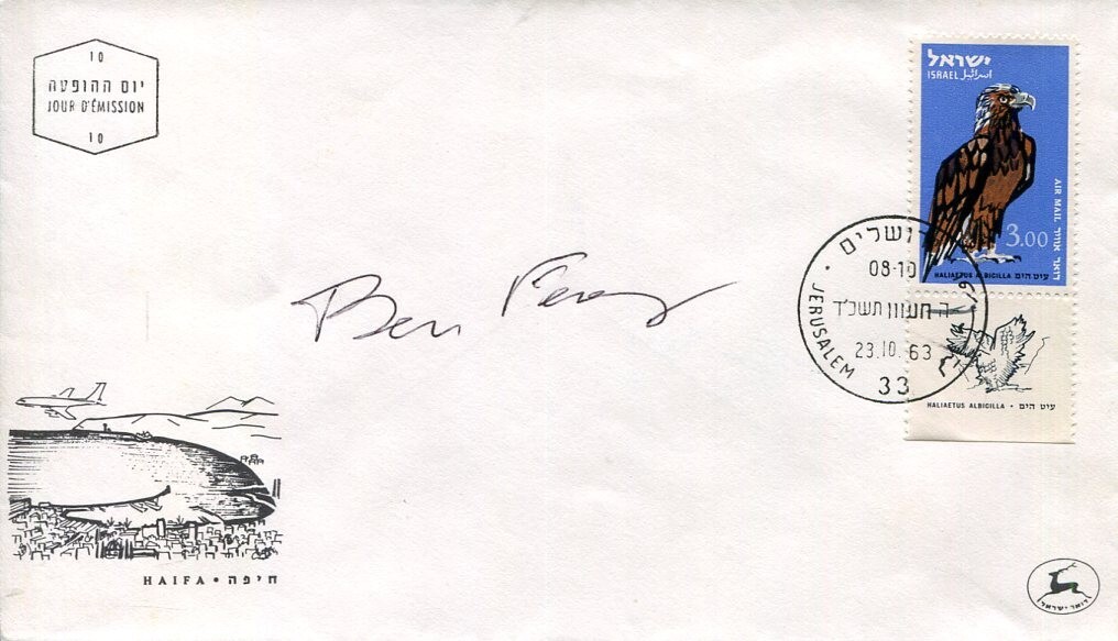 Ben Ferencz WWII Prosecutor War Crimes Lawyer Law Signed Autograph Israel FDC