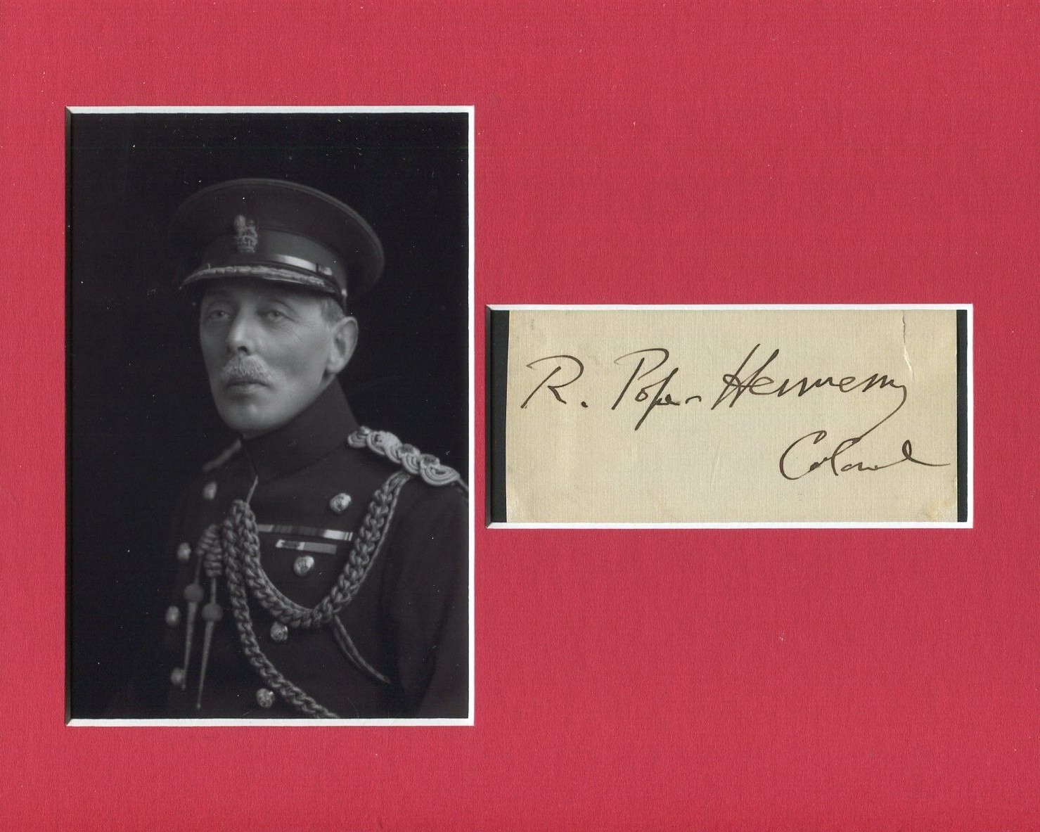 General Richard Pope-Hennessy 2nd Boer War WWI Sotik Massacre Signed Autograph