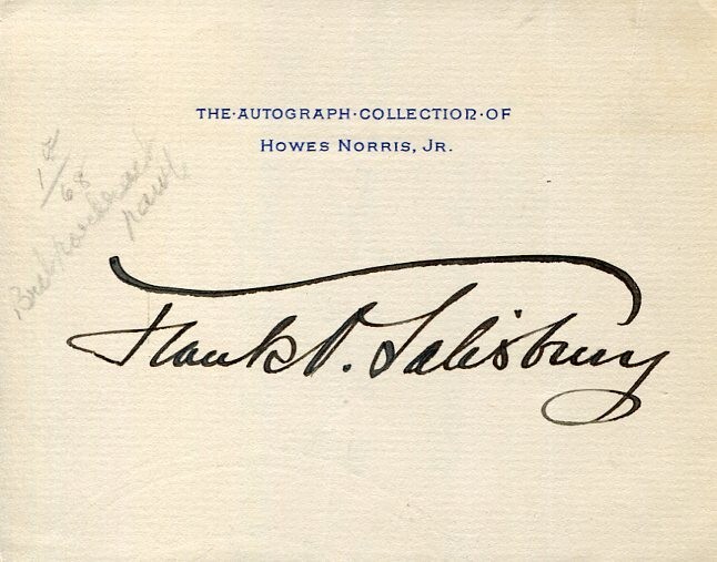 Frank O. Salisbury English Artist Britain's Painter Laureate Signed Autograph