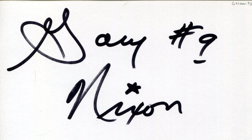 Gary Nixon Motorcycle Racing A.M.A. Grand National Champ HOF Signed Autograph