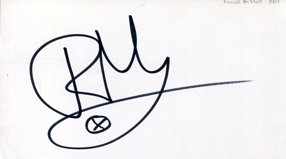 Russell Mitchell Motorcycle Exile Cycles Builder Designer Biker Signed Autograph