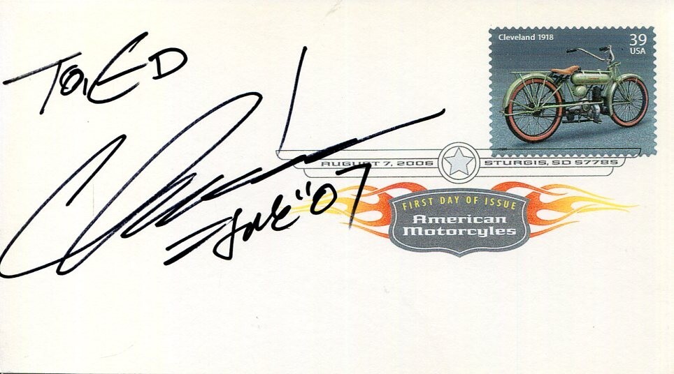 Chica Yasuyoshi Chikazawa Motorcycle Biker Custom Bike Builder Signed Autograph