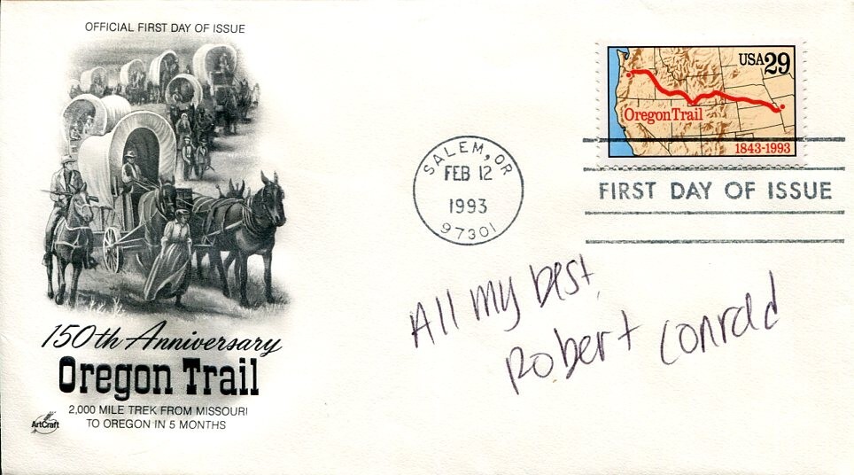 Robert Conrad Wild Wild West Black Sheep Squadron Rare Signed Autograph FDC