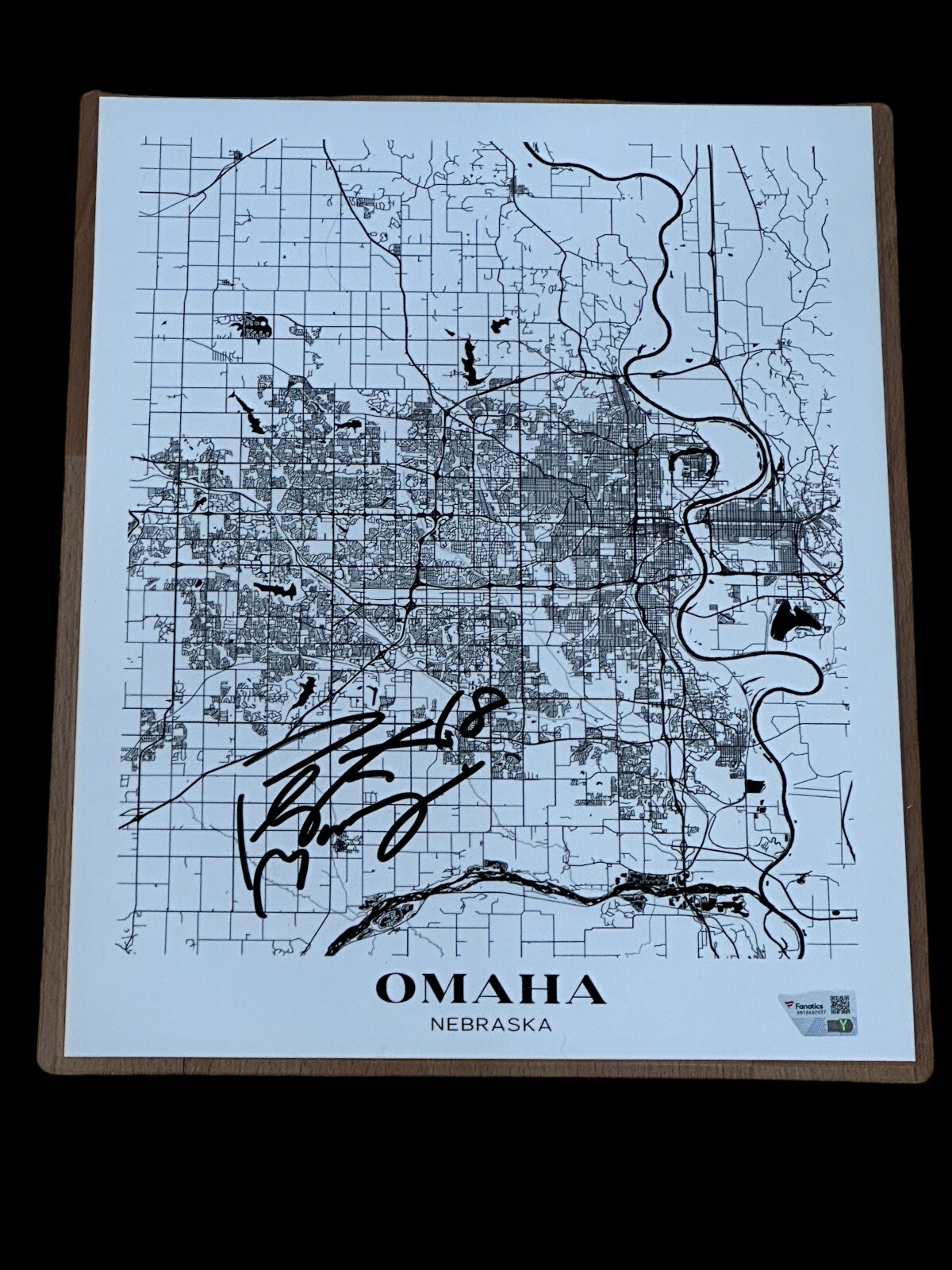Peyton Manning Fanatics Will They Sign Omaha Map 11x14 Signed Autograph Photo