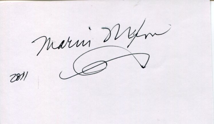 Marni Nixon West Side Story The King and I My Fair Lady Singer Signed Autograph