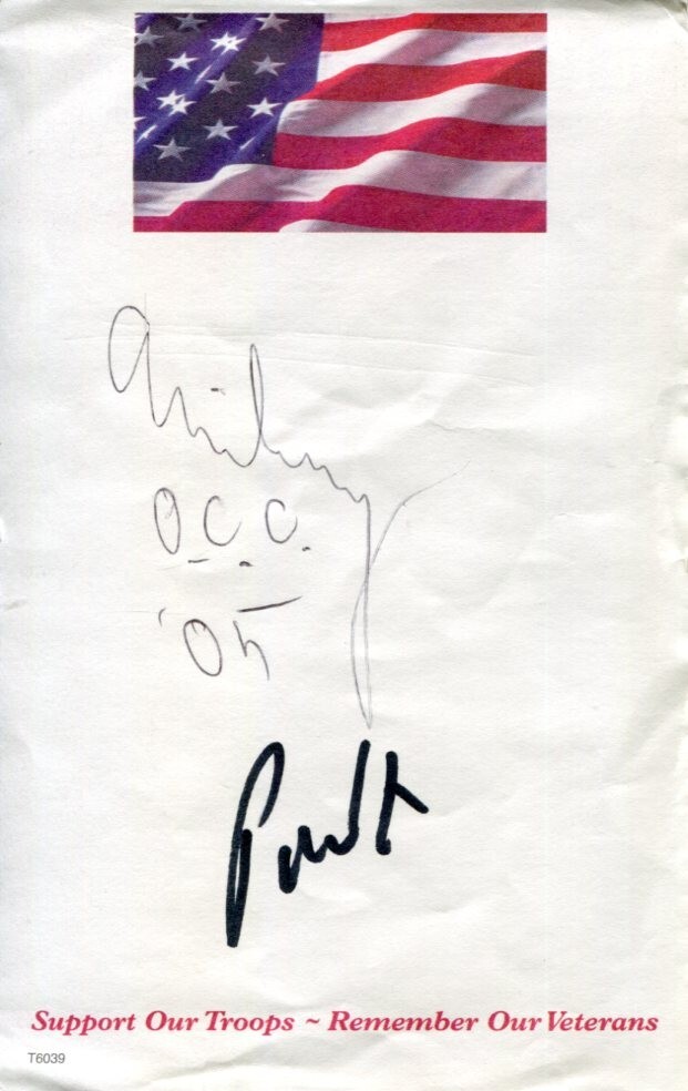 Paul Teutul Sr. & Michael American Chopper Motorcycle Builder Signed Autograph