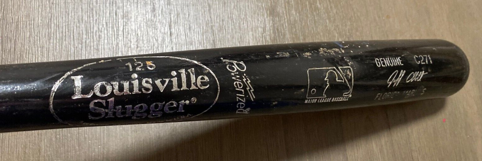 JEFF ABBOTT FLORIDA MARLINS GAME USED LV SLUGGER BASEBALL BAT RARE L@@K
