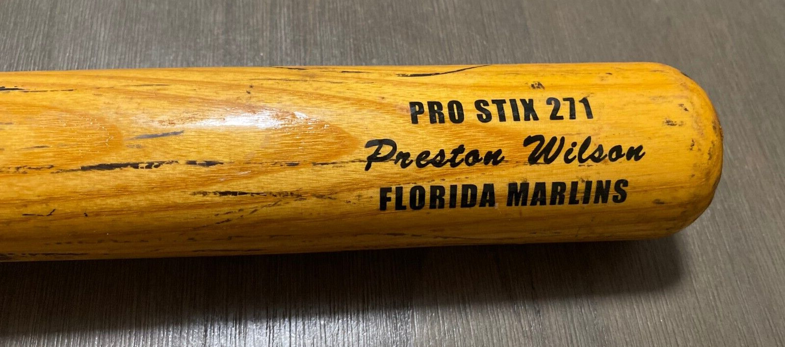 PRESTON WILSON FLORIDA MARLINS GAME USED PRO STIX 271 BASEBALL BAT RARE