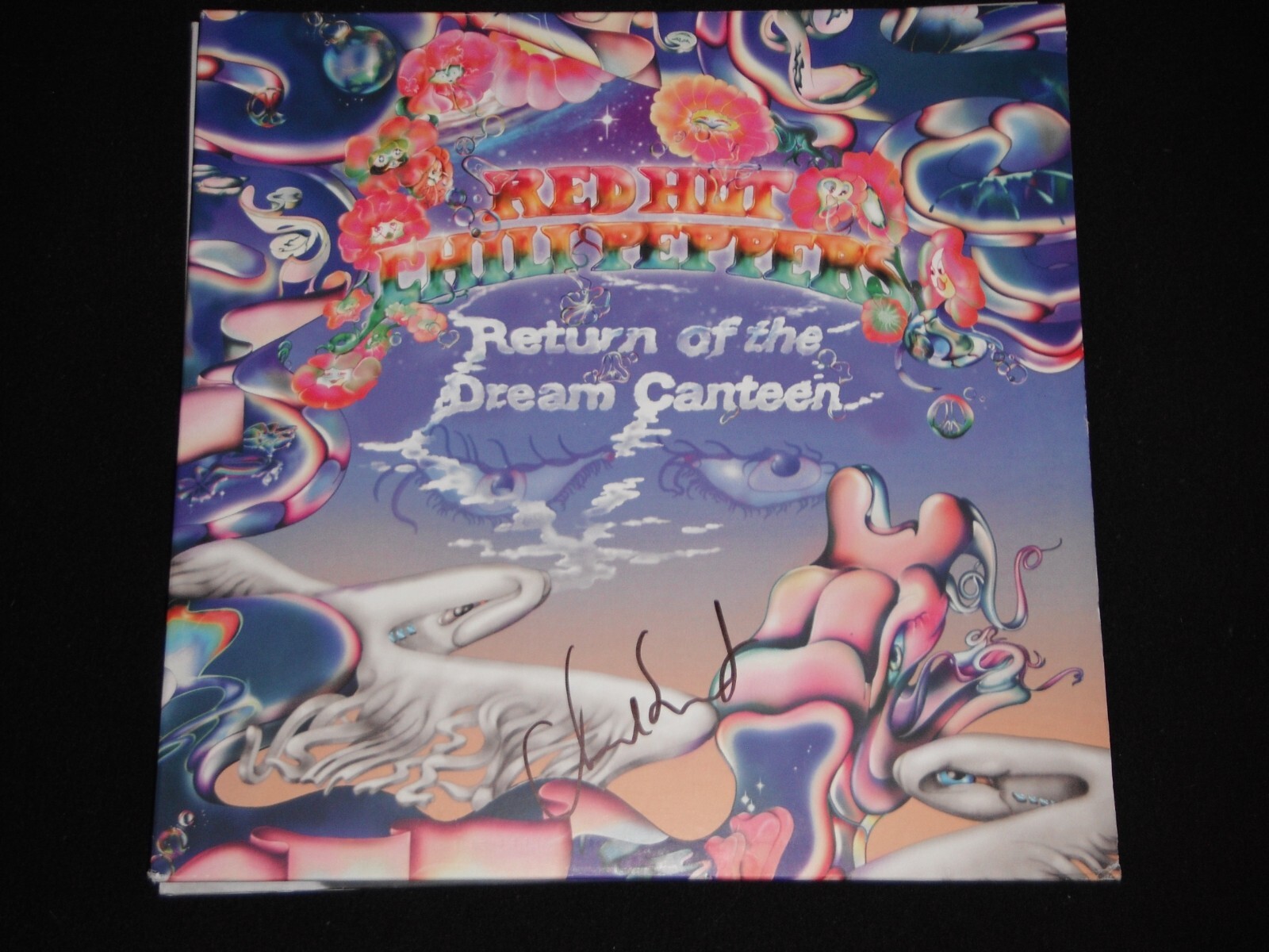 RED HOT CHILI PEPPERS CHAD SMITH SIGNED RETURN OF THE DREAM CANTEEN VINYL 2B