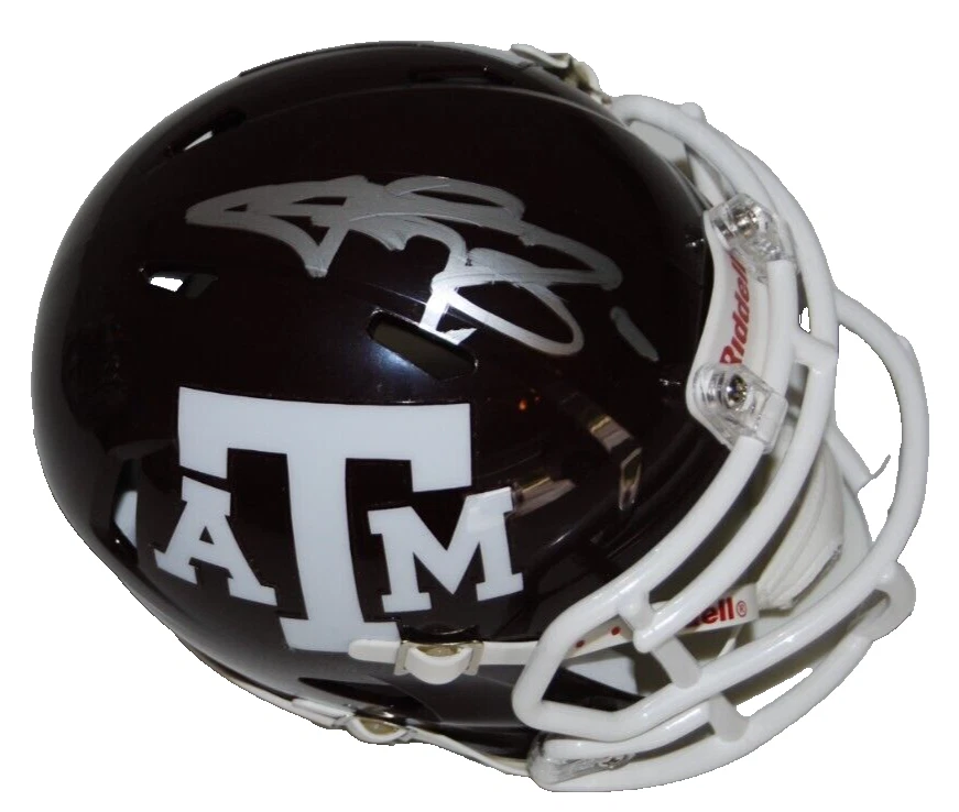 JOHNNY MANZIEL signed (TEXAS A&M AGGIES) mini football helmet BECKETT BP30751