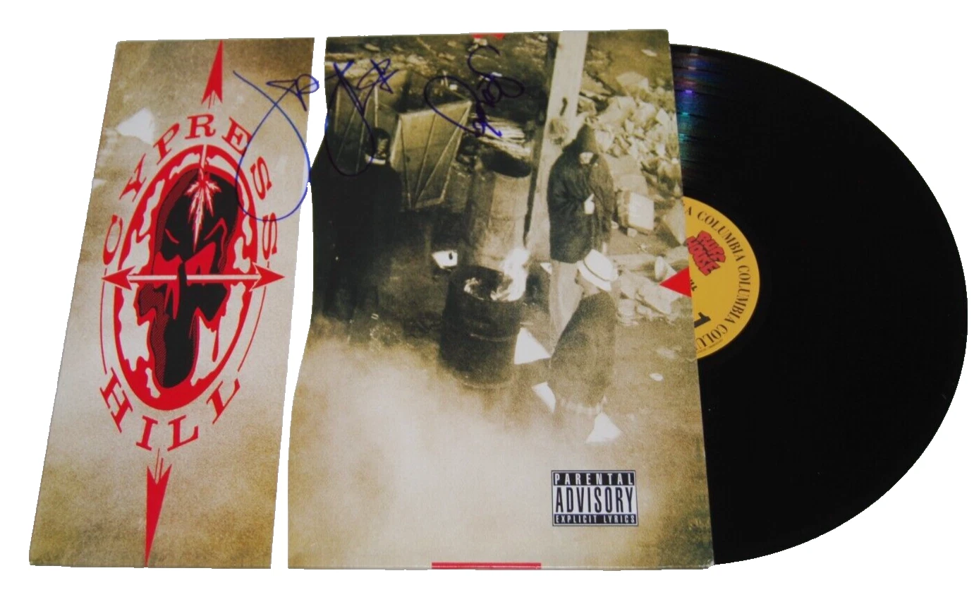 B-REAL and SEN DOG signed (CYPRESS HILL) Record album LP BECKETT BN71186