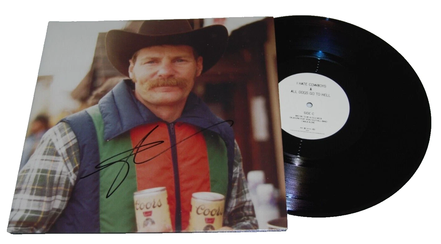 CHASE RICE signed (I HATE COWBOYS & ALL DOGS) Record album LP BECKETT BN71194