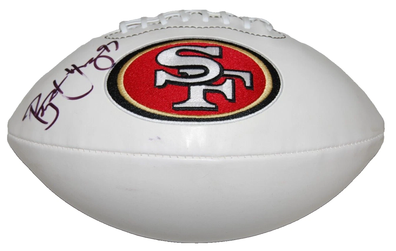BRYANT YOUNG signed (SAN FRANCISCO 49ERS) F/S logo football BECKETT BN71175
